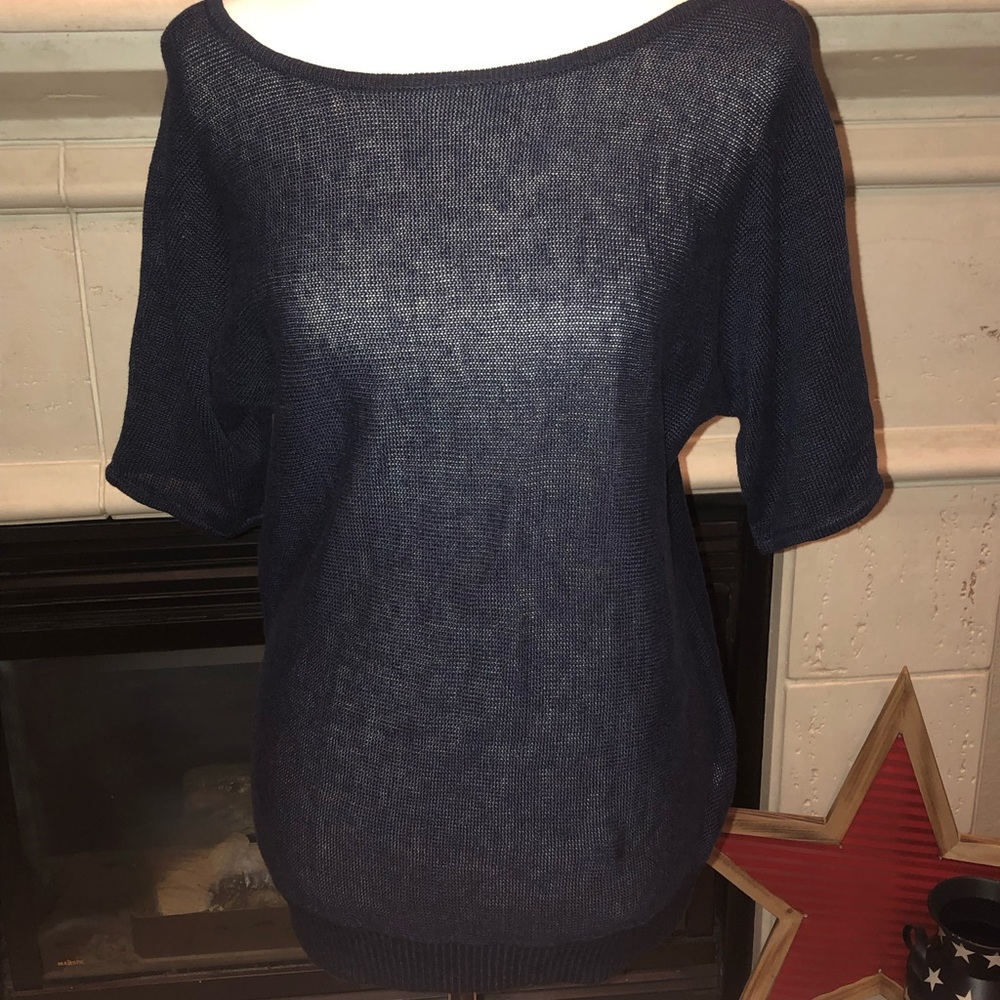 Talbots navy blouse, size medium.